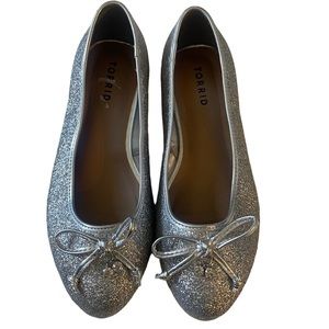 Torrid Ballet Flats Silver Glitter